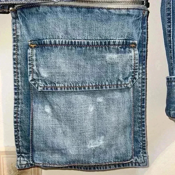DIESEL Denim Jacket Removable Pockets - Picture 4 of 9